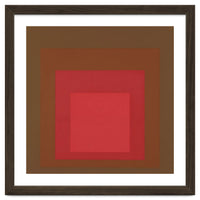 JOSEF ALBERS - HOMAGE TO THE SQUARE, RED, BROWN