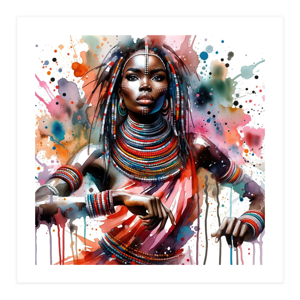 Beaded Majesty Dancer Portrait (Print Only)