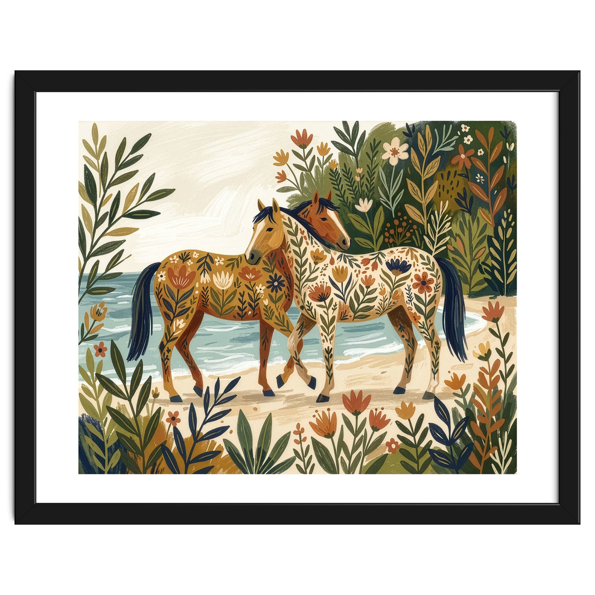 Horses In Blooming Paradise