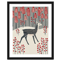 Fawn in a Winter Landscape