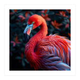 Vibrant Flamingo Bird Profile Majestic Pose (Print Only) thumbnail