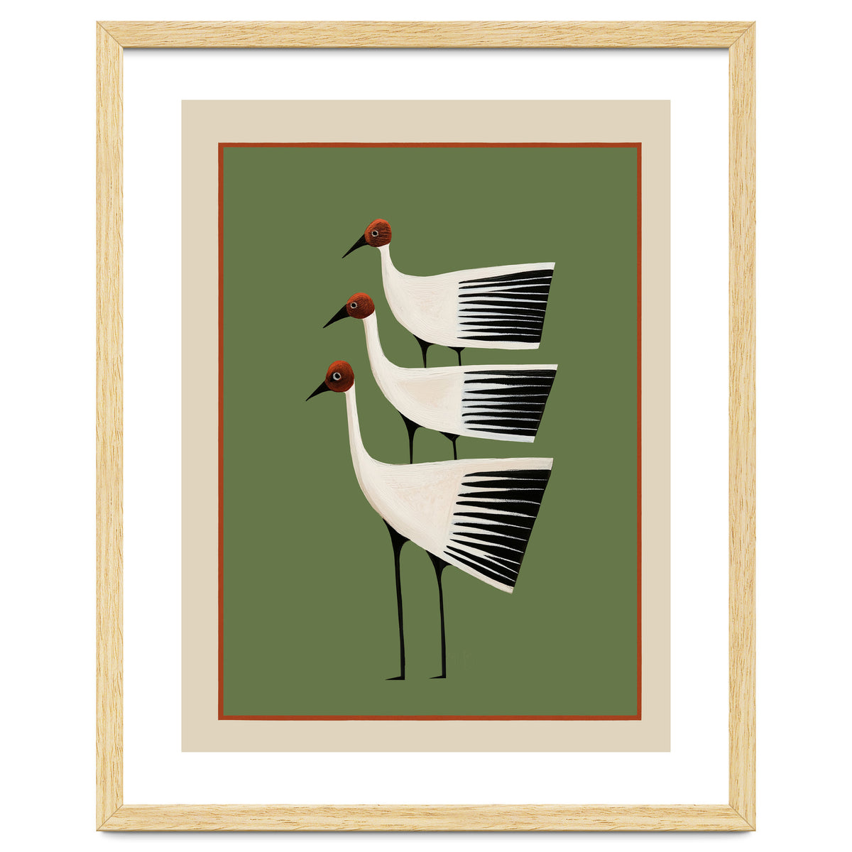 Striped Bird Trio I