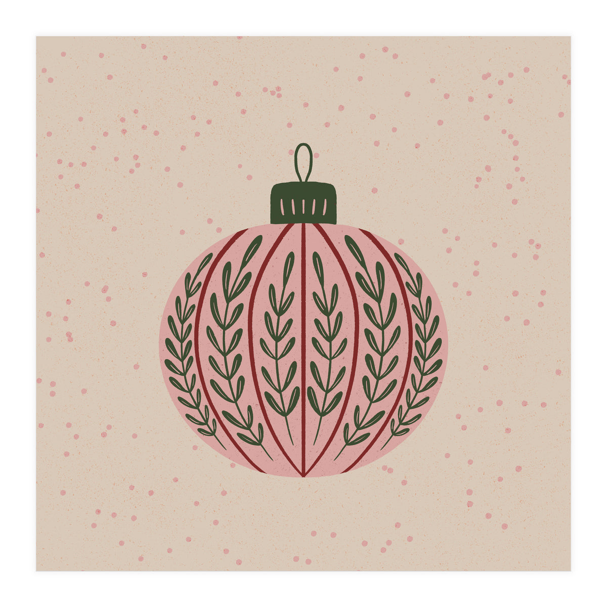Christmas globe with branches (Print Only)