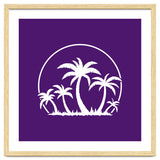 Palm Trees And Sunset in White thumbnail