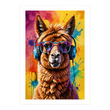 Lama In Headphones (Print Only) thumbnail