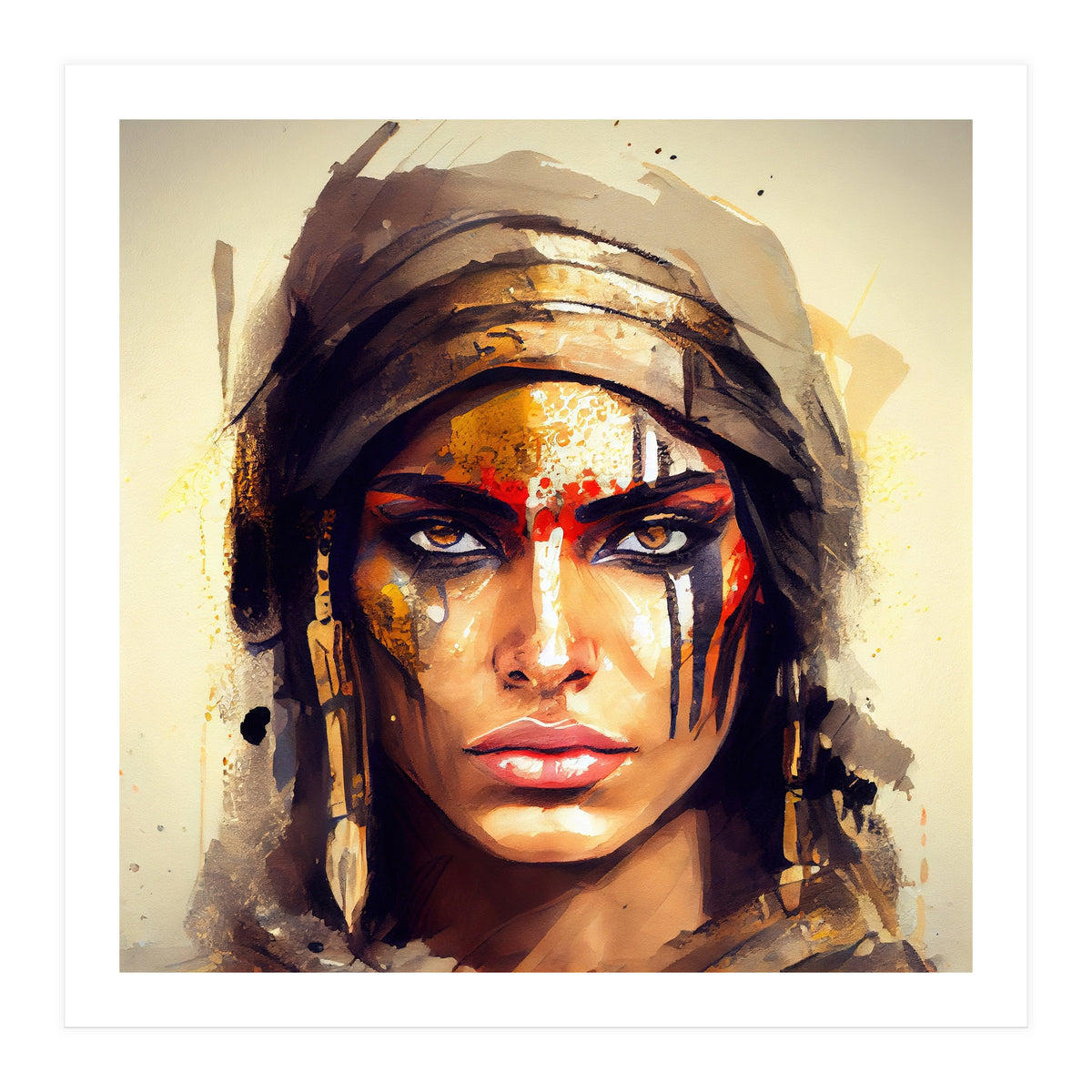 Powerful Egyptian Warrior Woman #4 (Print Only)