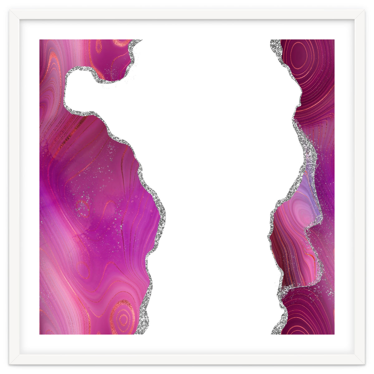 Magenta & Silver Agate Texture 06