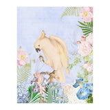 White Cockatoo In Flower Jungle  (Print Only) thumbnail