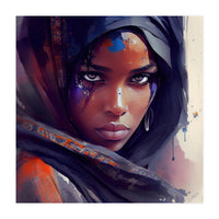 Watercolor Tuareg Woman #8 (Print Only)