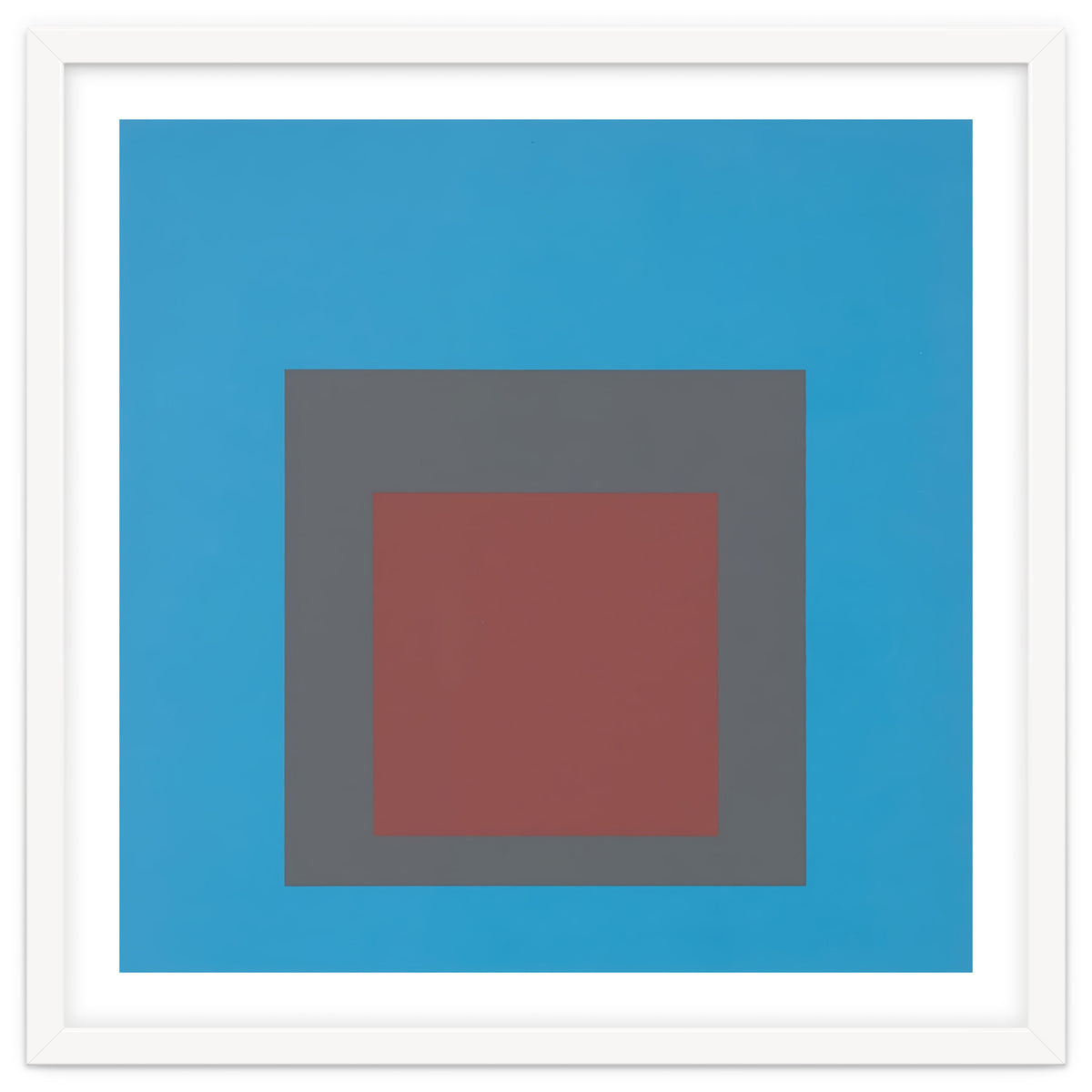 JOSEF ALBERS - HOMAGE TO THE SQUARE, BLUE, DARK RED