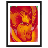 Georgia O’Keeffe – Canna Red and Orange (1926) | Vibrant Modernist Floral Painting in Bold Organic Forms