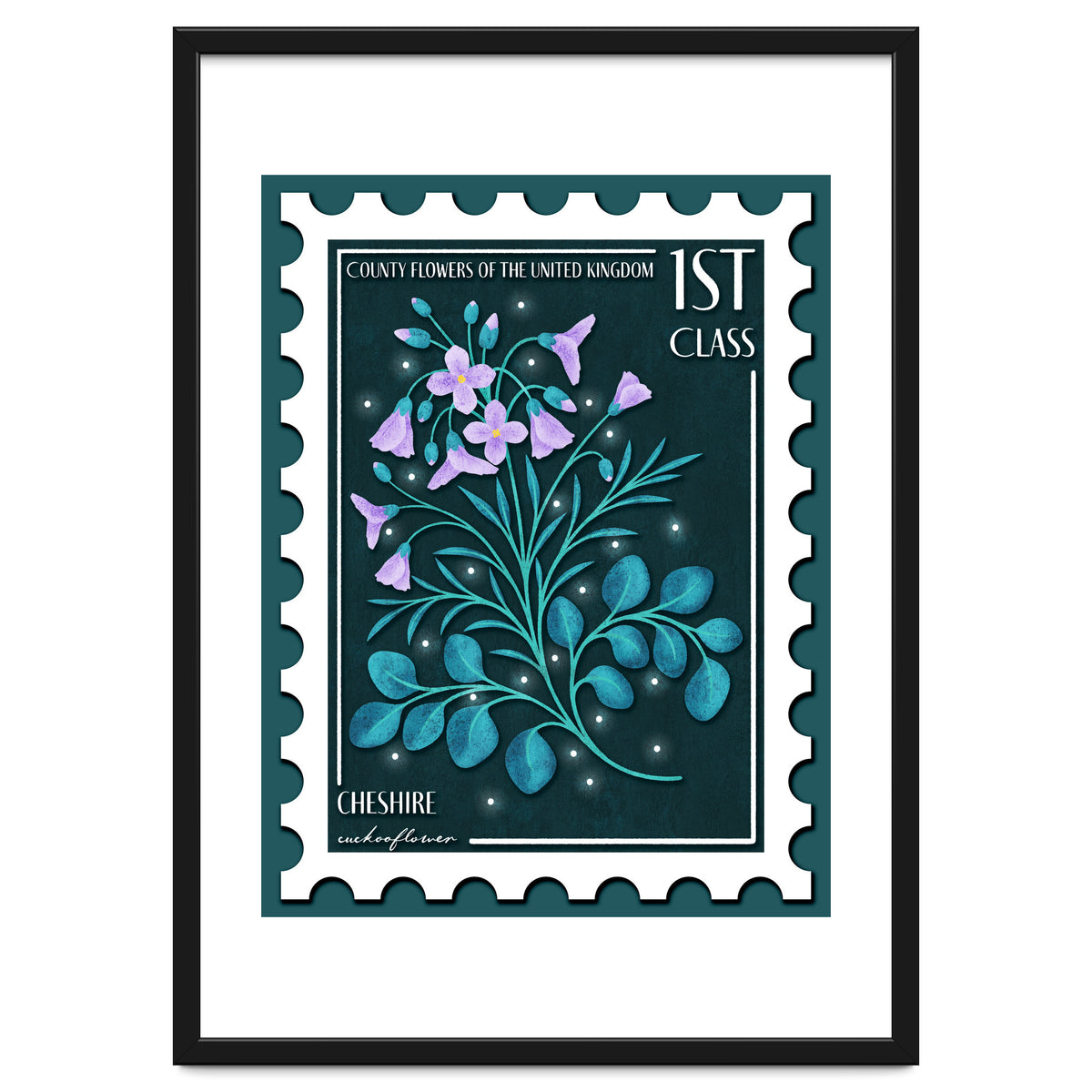 The Cheshire Cuckooflower Postage Stamp