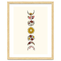 Floral Phases Of The Moon