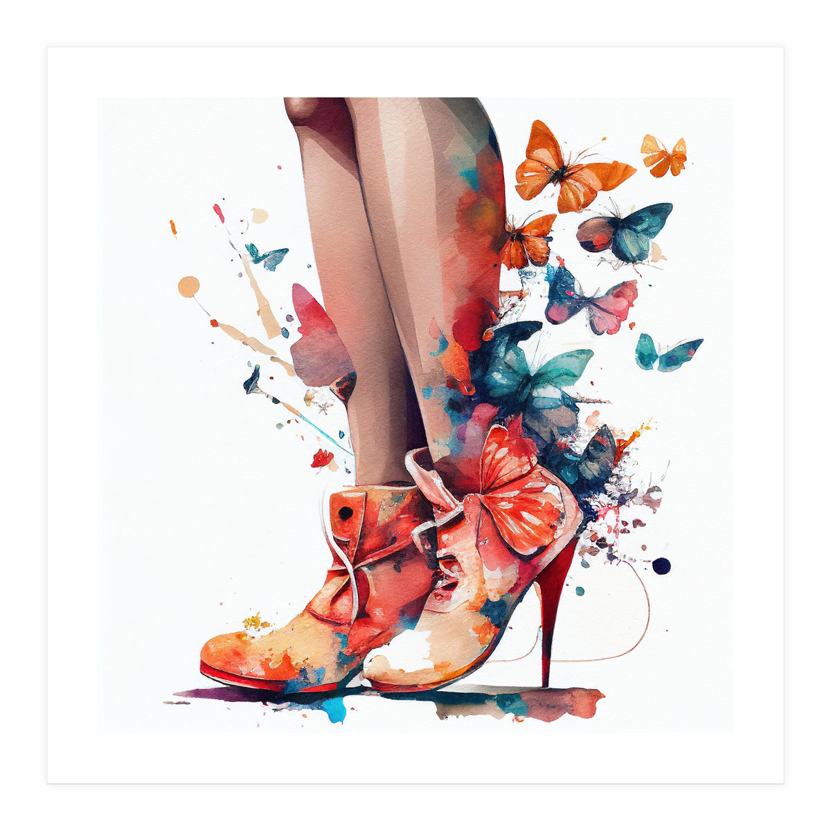 Butterfly Heels Splash (Print Only)