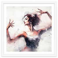Elegant Ballet Dancer Portrait In Motion