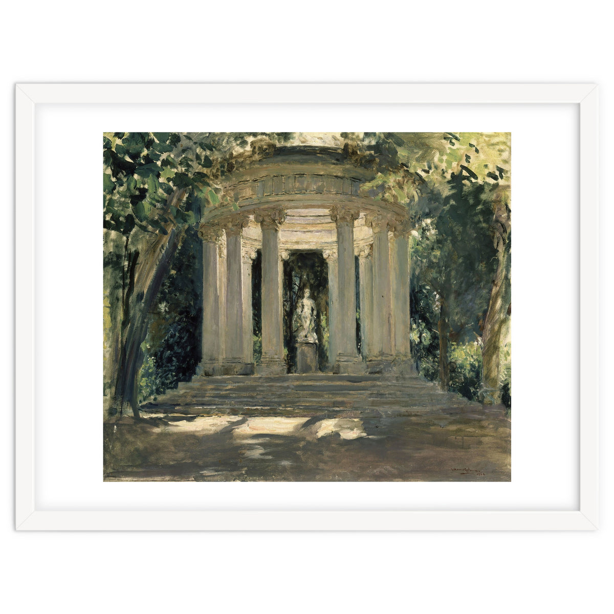 THE VILLA ADRIANA OF TIVOLI (ROME) - 1926 - OIL ON CANVAS - 0.60 X 0.70 M.