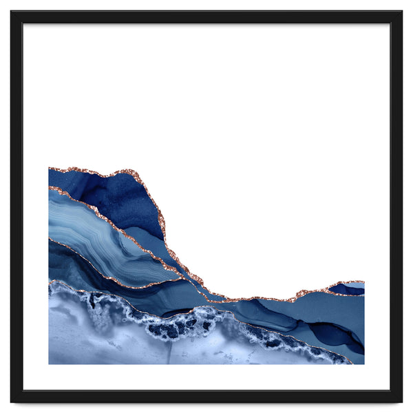 Navy & Rose Gold Agate Texture 19