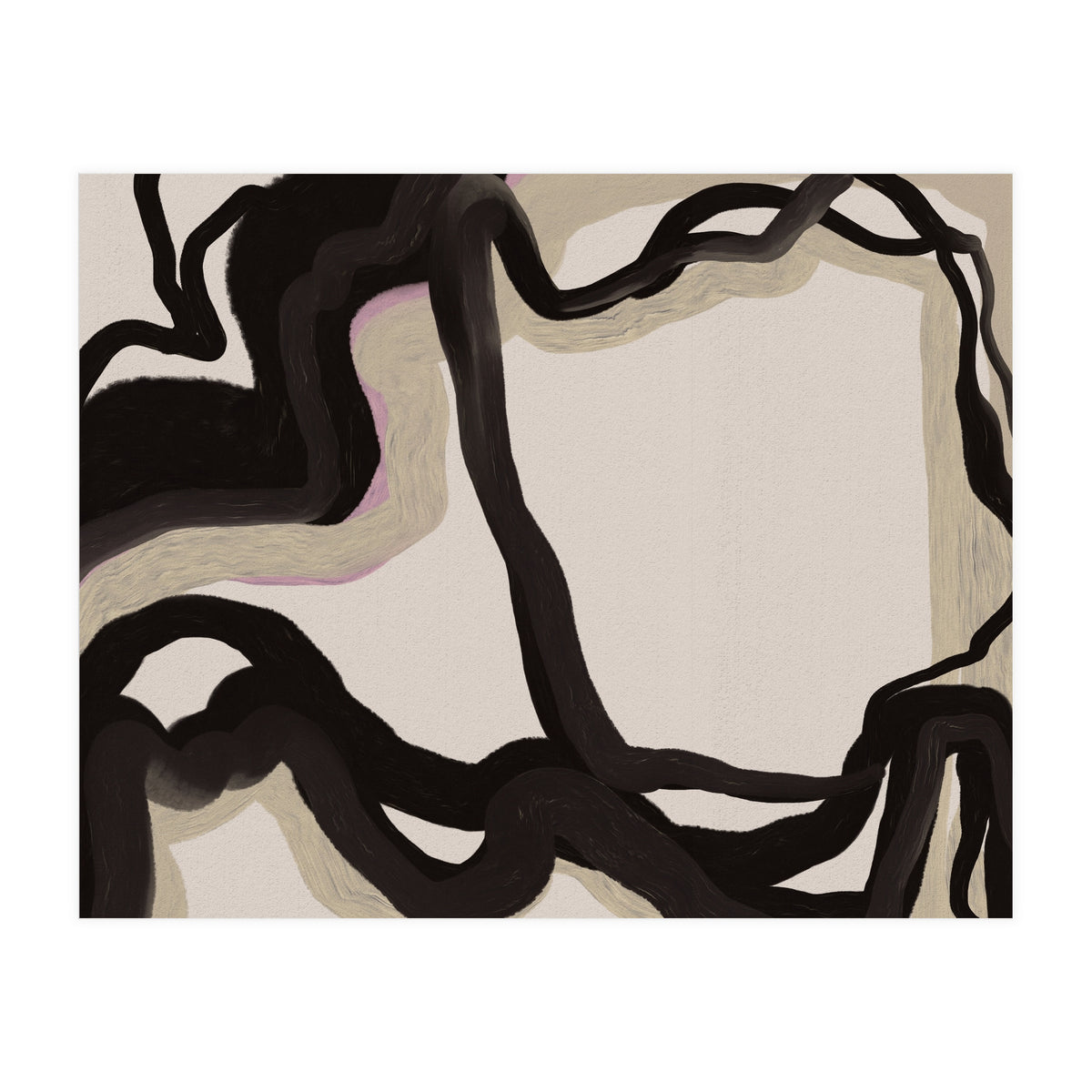 Time oil painting abstract (Print Only)