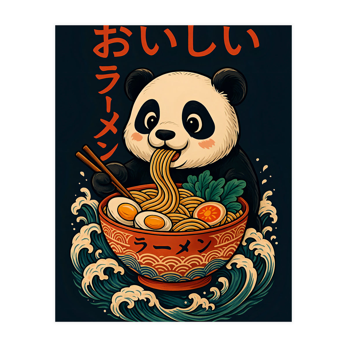 Ramen Panda Japanese (Print Only)