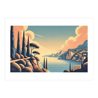 Vintage French Riviera Poster, France (Print Only)