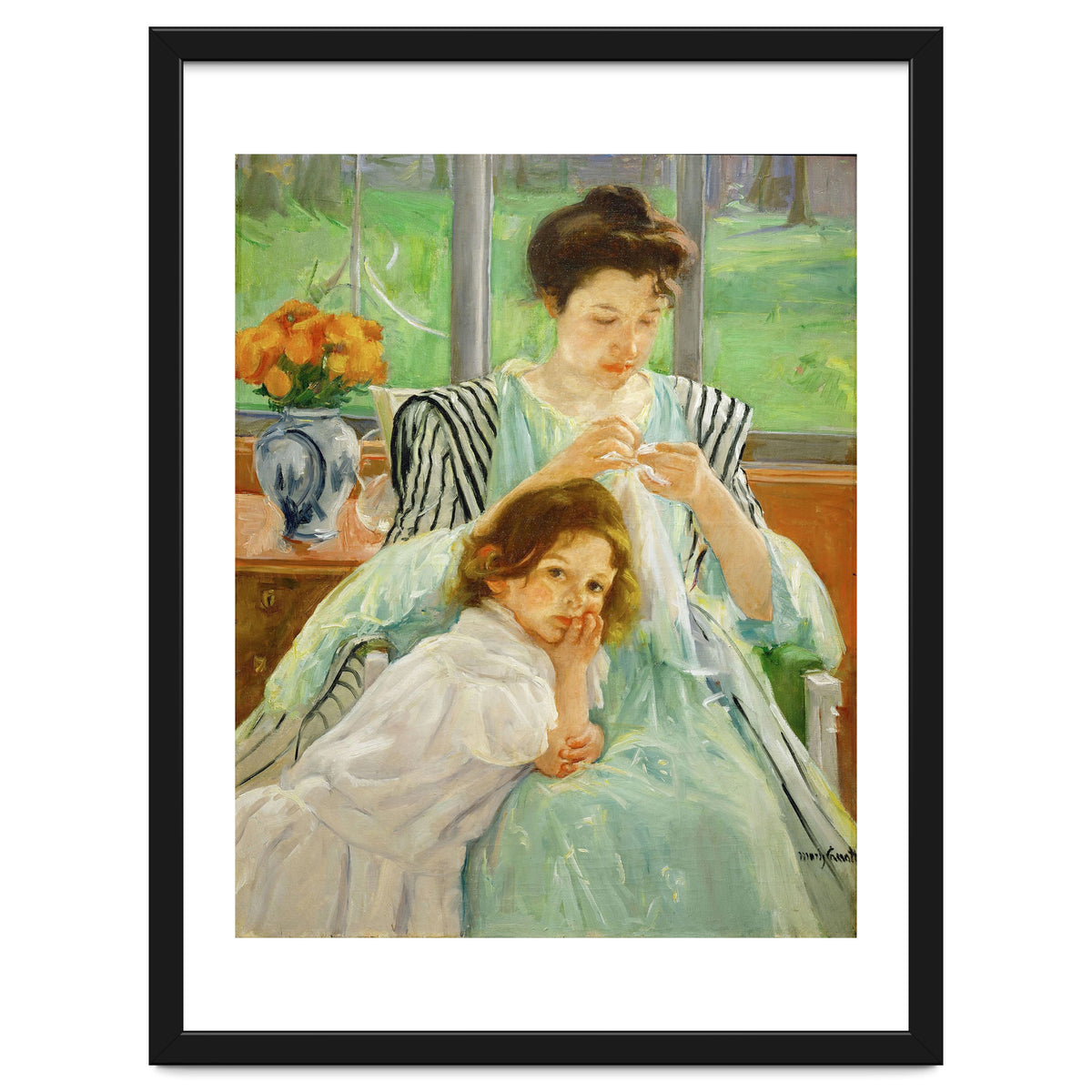 Young mother sewing, 1901 Canvas,92,4 x 73,7 cm.