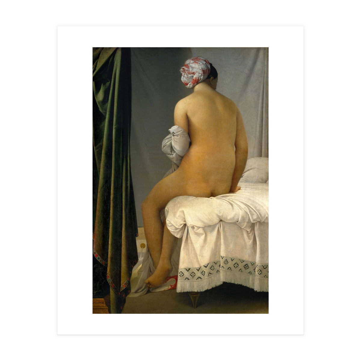 Jean Auguste Dominique Ingres / 'The Valpinçon Bather', 1806, Oil on canvas, 146 × 97,5 cm, RF 259. (Print Only)