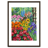 Vibrant Summer Cottage Garden Oil Painting thumbnail