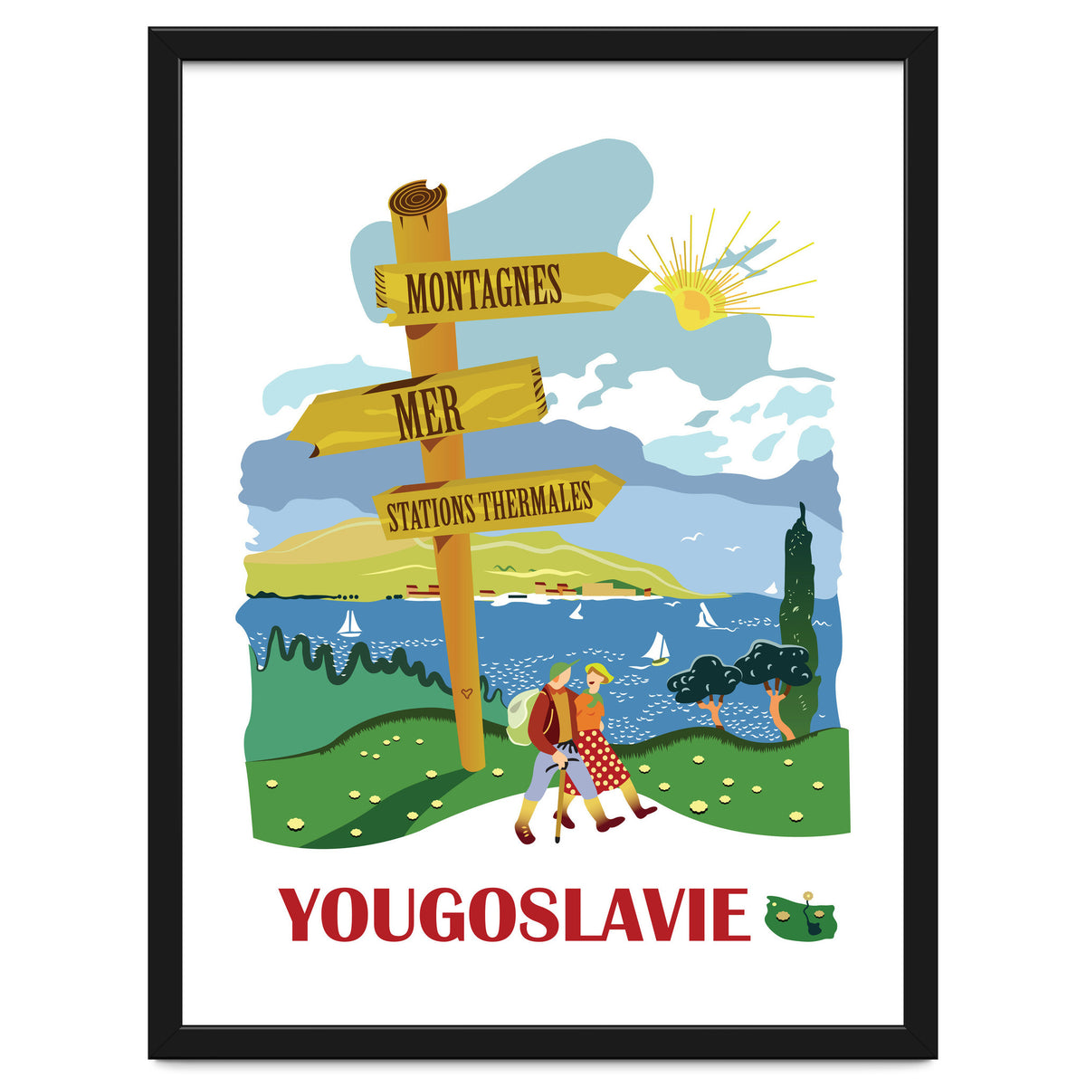 Hiking on Adriatic Coast, Yugoslavia