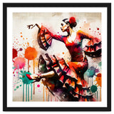 Fiery Flamenco Dancer In Motion thumbnail