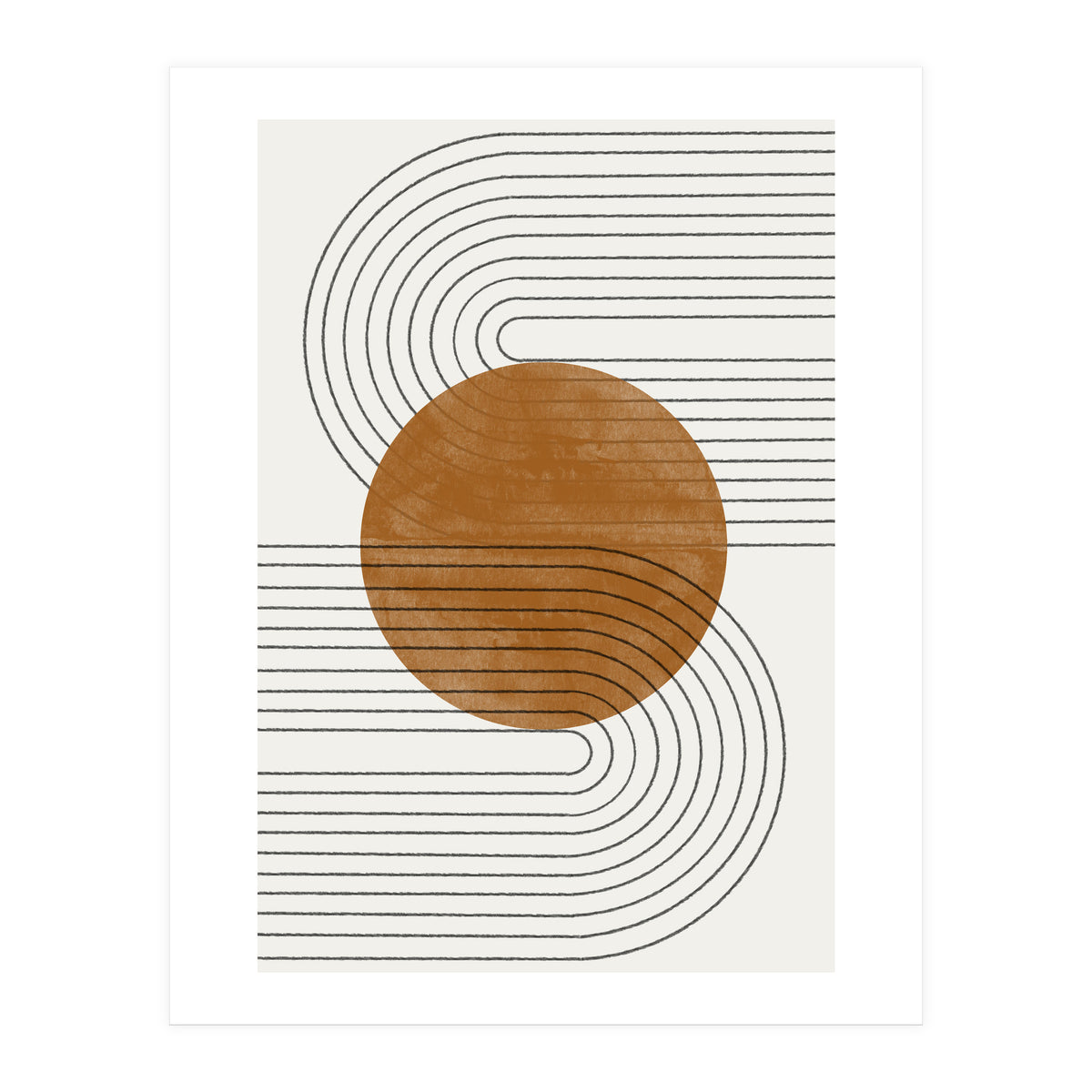 BROWN MINIMALIST MOON (Print Only)