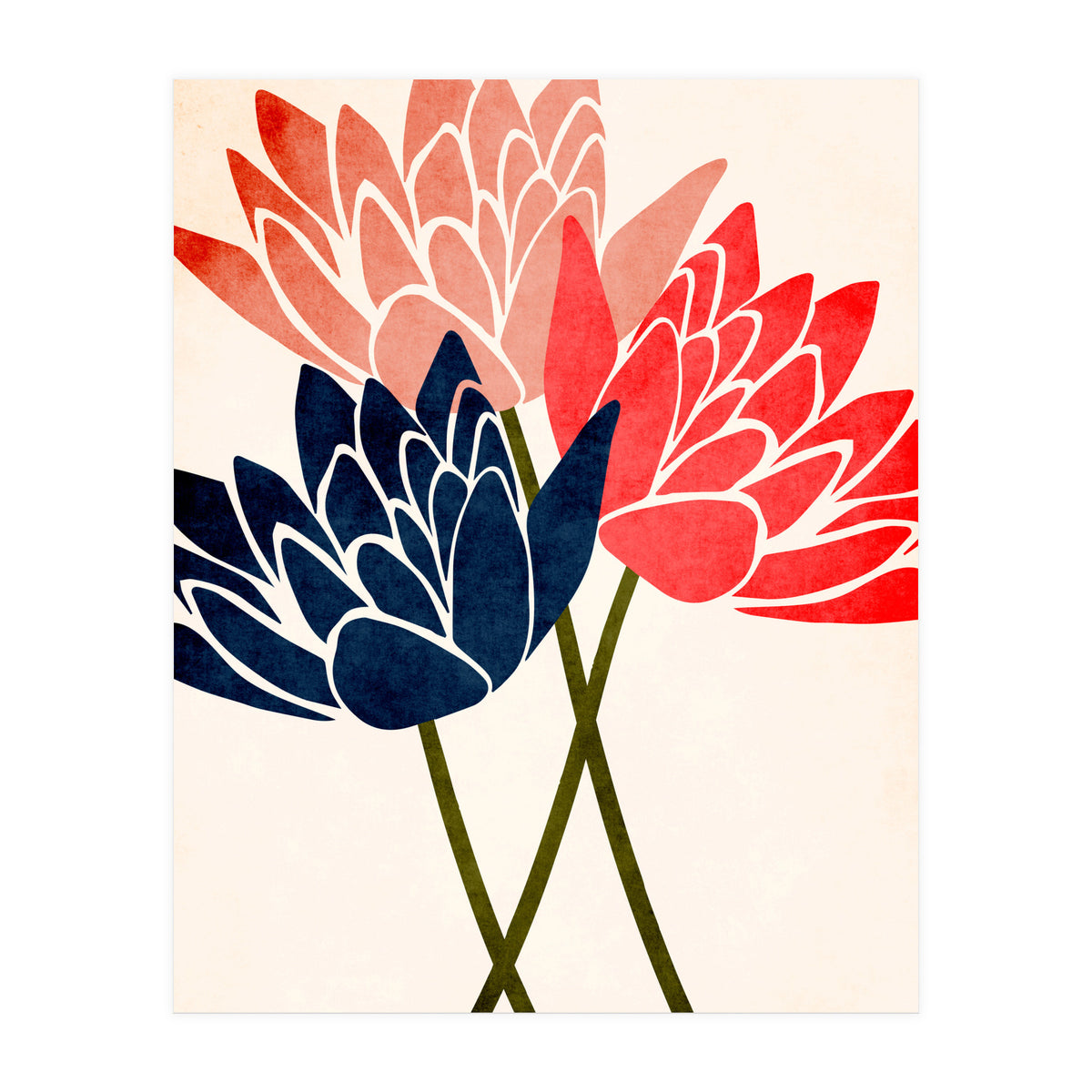 Three Blossoms (Print Only)