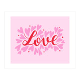 Love hearts - pink and red (Print Only) thumbnail