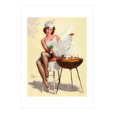 Hot Pinup Barbecue Girl (Print Only) thumbnail
