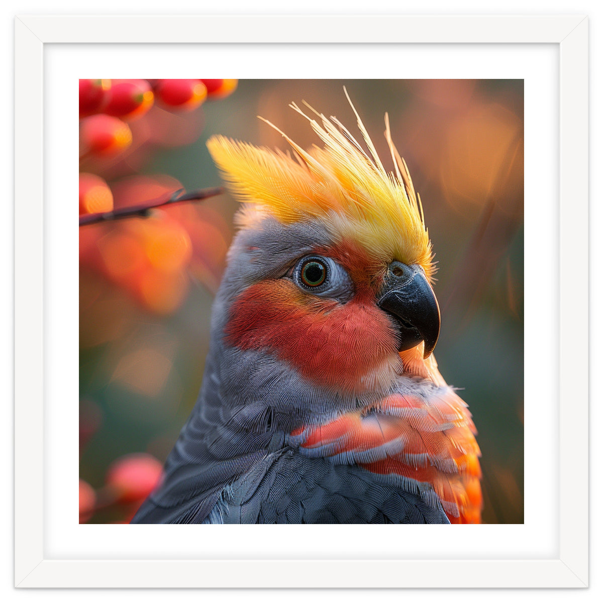 Close Up Portrait Of A Cockatiel Bird