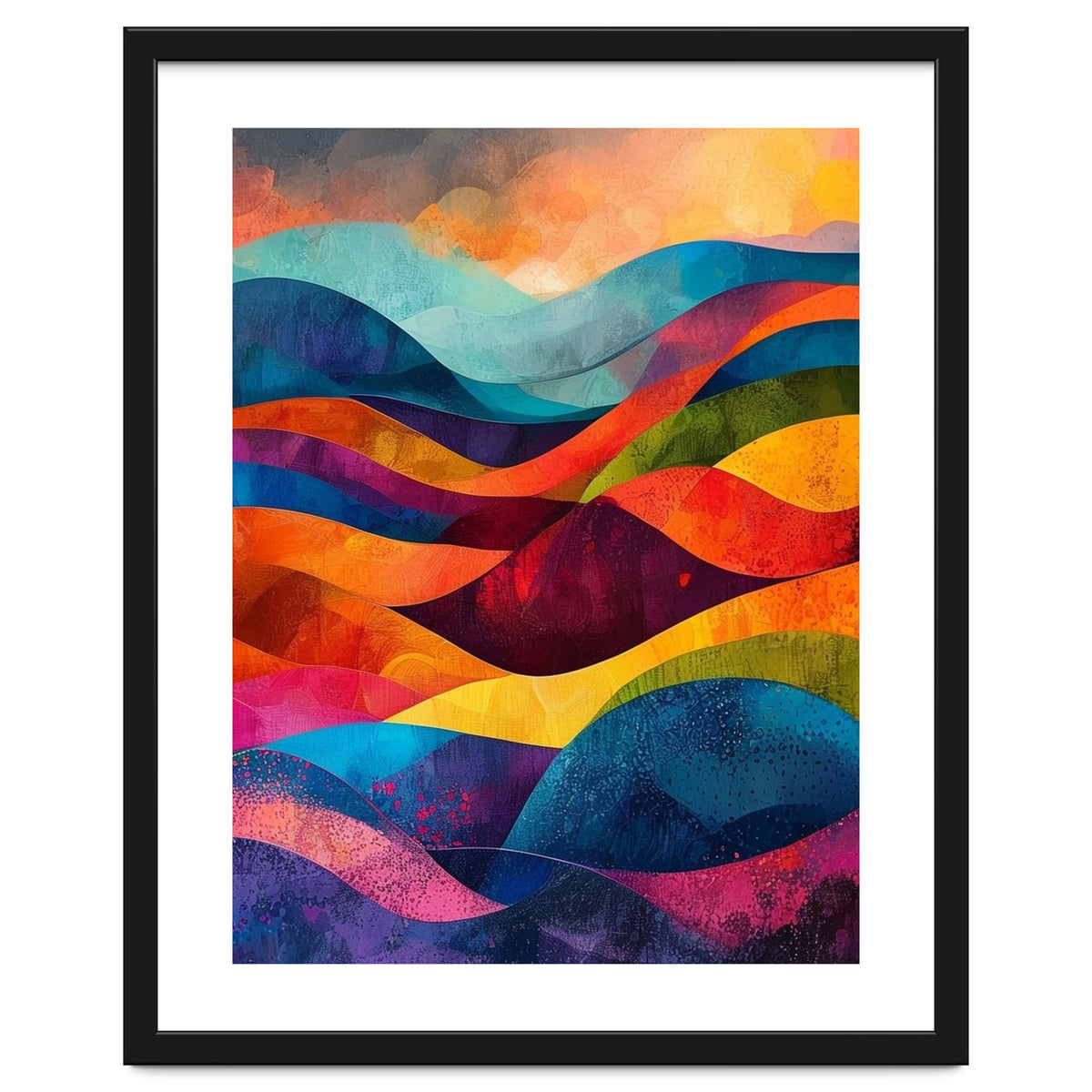 Abstract Rainbow Mountain Landscape