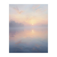 Ethereal Autumn Forest with Misty Sunlight Beams (Print Only)