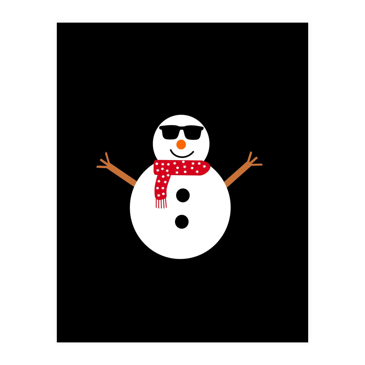 Funny Winter Snowman (Print Only)