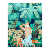 Backyard | Jungle Tropical Nature Painting | Botanical Plant Lady Banana Tree Garden Watercolor (Print Only) thumbnail