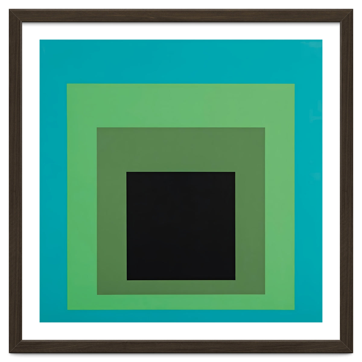 JOSEF ALBERS - HOMAGE TO THE SQUARE GREEN BLACK