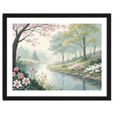 Springtime Blossoms: A Serene Garden Stream thumbnail