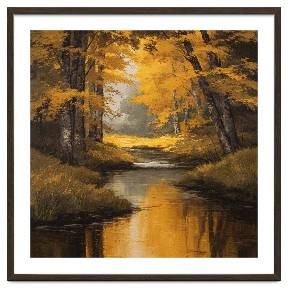 Golden Autumn Forest River