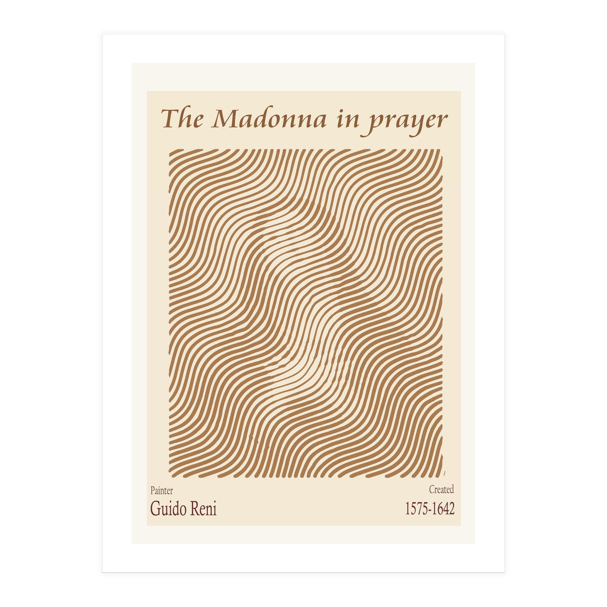 The Madonna In Prayer by Guido Reni  (Print Only)