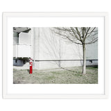 Red light pole and Tree shadow on the wall thumbnail