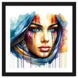 Vivid Warrior Spirit Watercolor Portrait thumbnail