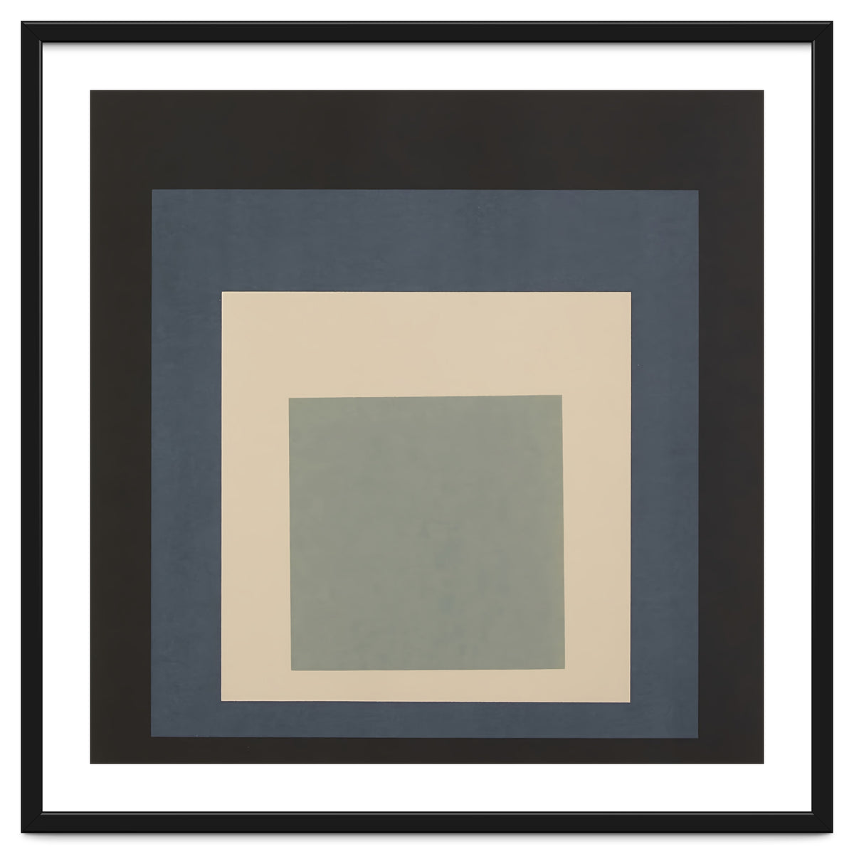 JOSEF ALBERS - HOMAGE TO THE SQUARE BEIGE GREY BLACK HIGH RESOLUTION