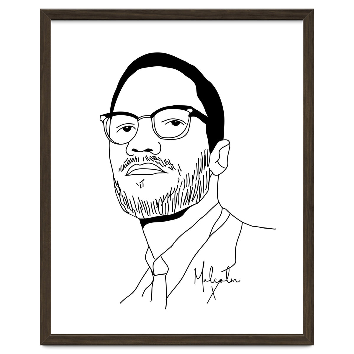 Malcolm X Illustration