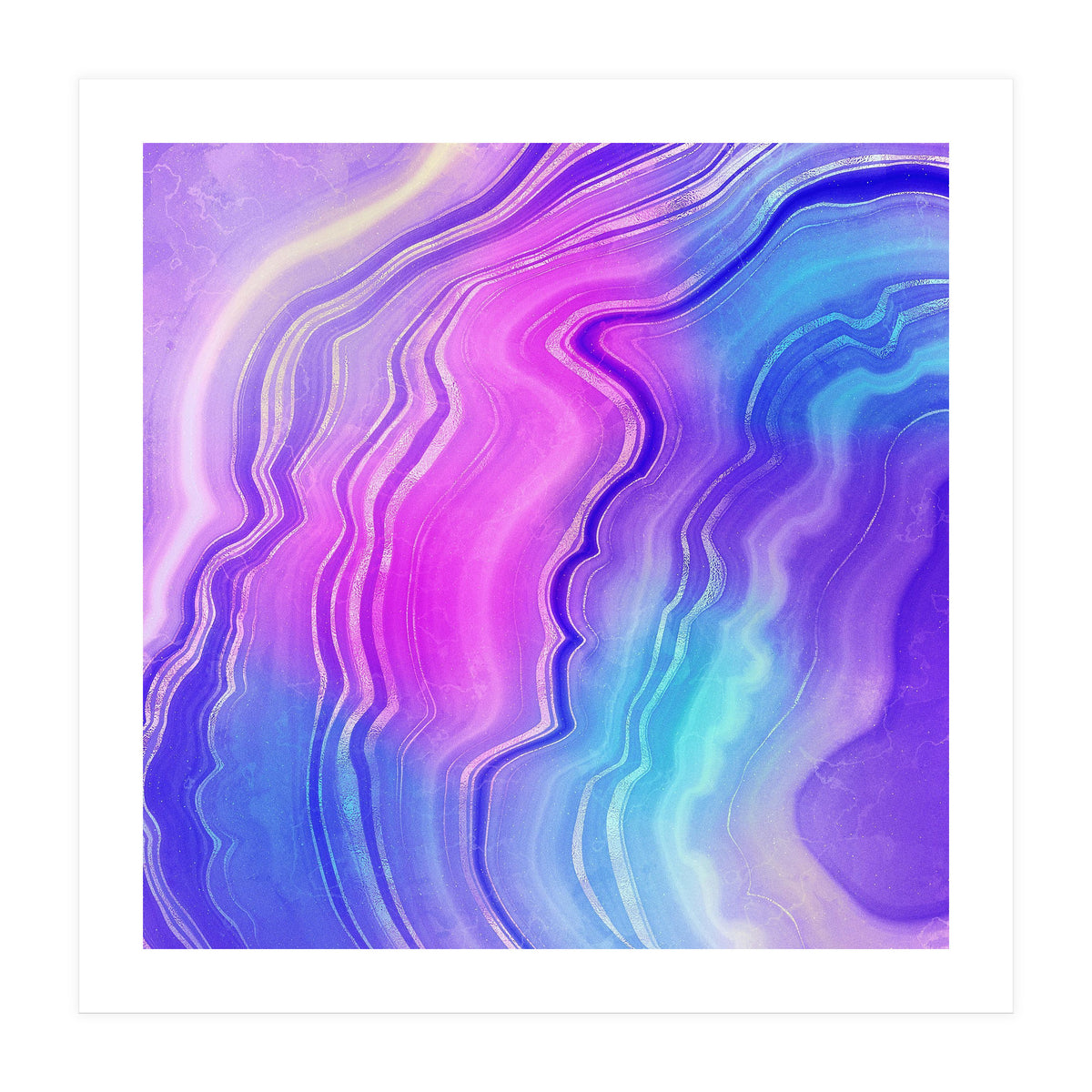 Neon Agate Texture 09 (Print Only)