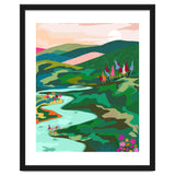 Endless Love, Bohemian Nature Landscape Scenic Meadow, Eclectic Colorful Travel Forest Mountains Sunset thumbnail