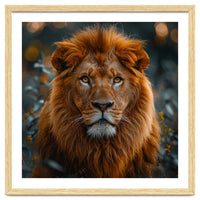 Majestic Lion Portrait Intense Gaze Wildlife
