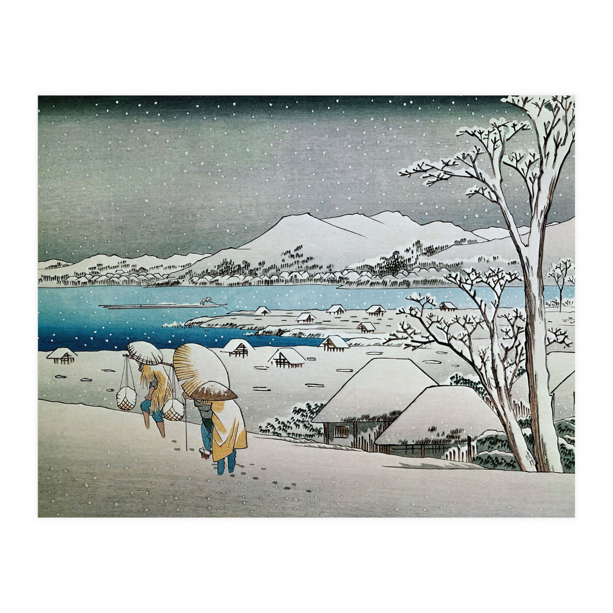 SNOW LANDSCAPE - JAPANESE ENGRAVING - 19TH CENTURY. (Print Only)